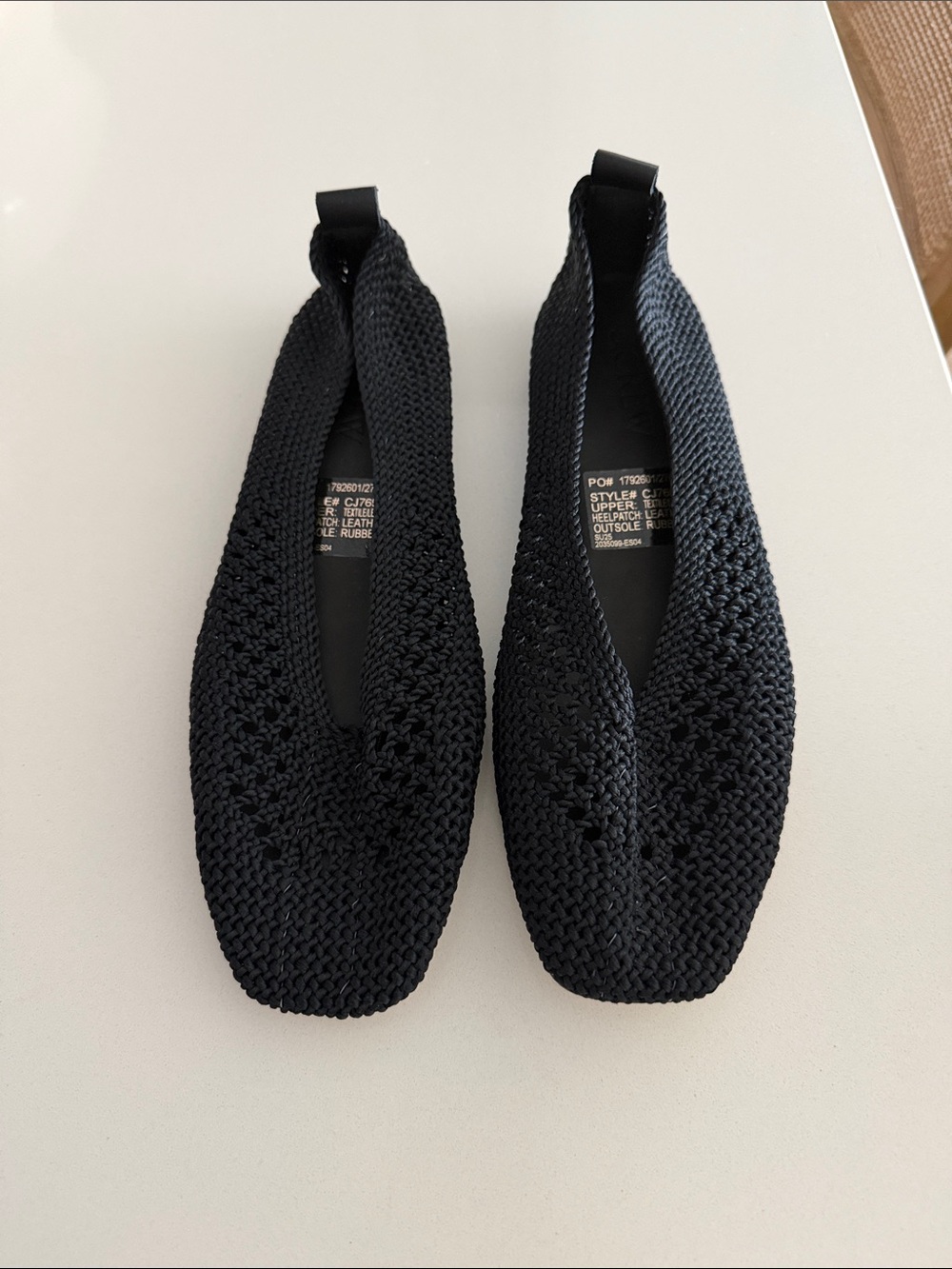 Women’s Black Knit Ballet Flats
